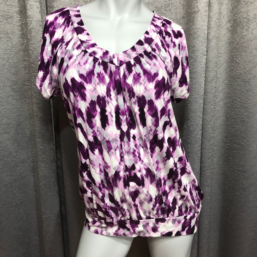 Purple Patterned Blouse